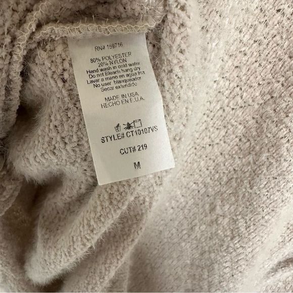 Chrysanthemum oatmeal knit twisted knot sweater - Picture 6 of 6